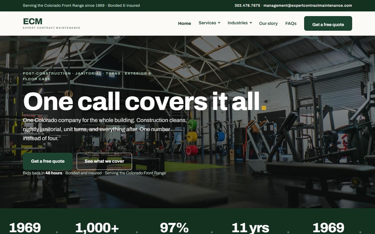 Expert Contract Maintenance homepage